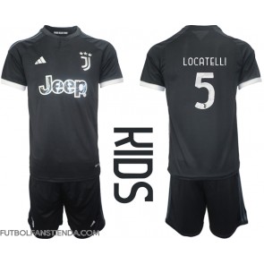 Juventus Manuel Locatelli #5 Tercera Equipación Niños 2023-24 Manga Corta (+ Pantalones cortos)